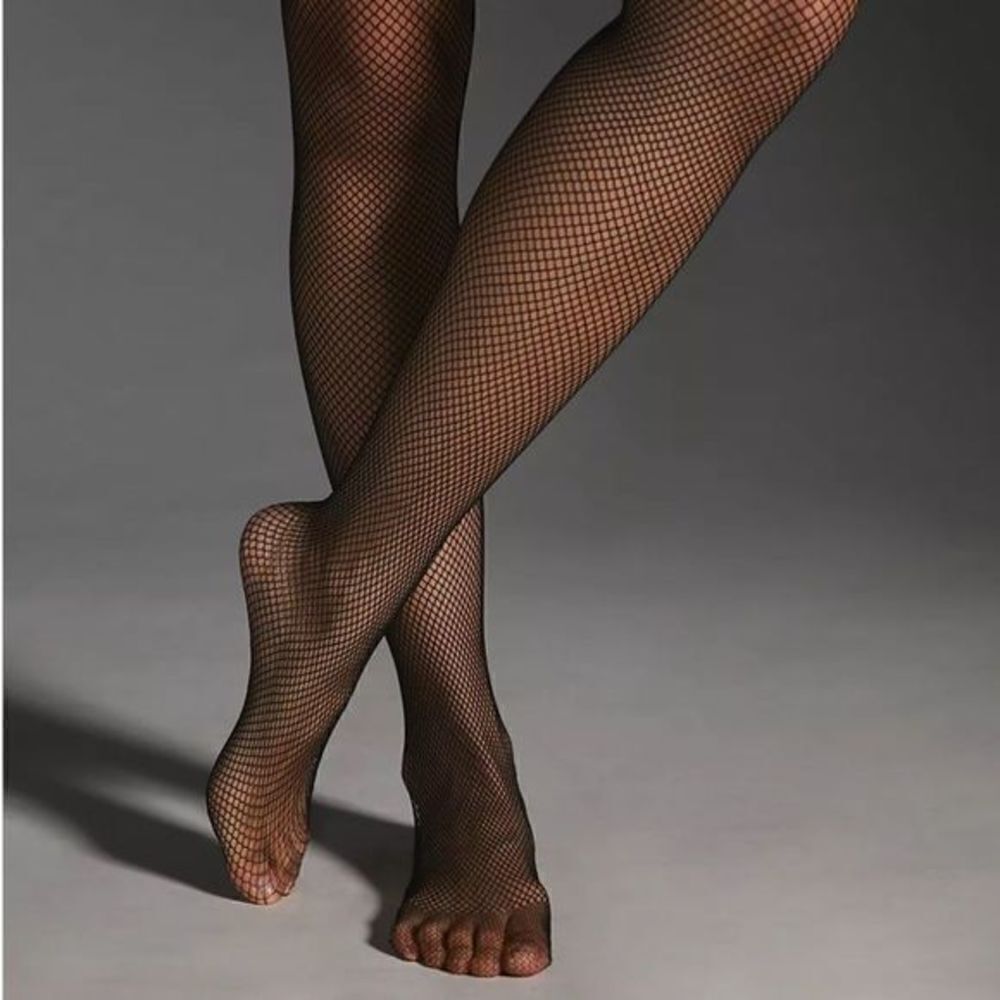 Anthropologie Black Fishnet Tights